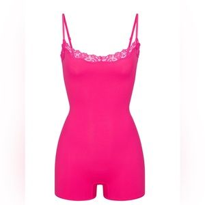 NWT SKIMS NEON ROSE ONESIE
